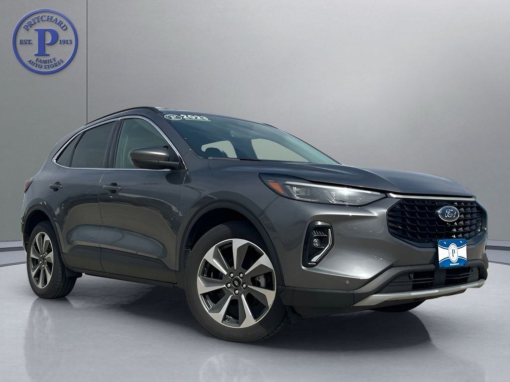 2023 Ford Escape Platinum in Gray — front three-quarter view