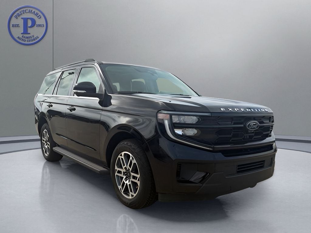 2025 Ford Expedition Active in Black Metallic — front three-quarter view