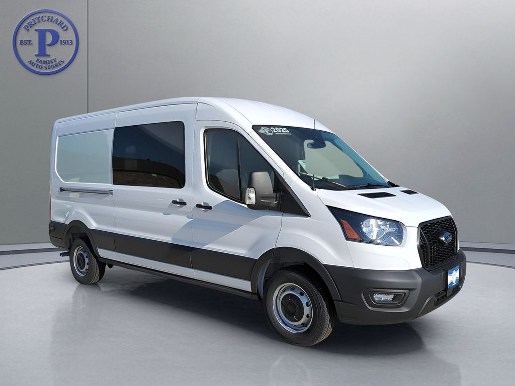 2025 Ford Transit Commercial Cargo Van in Oxford White — front three-quarter view