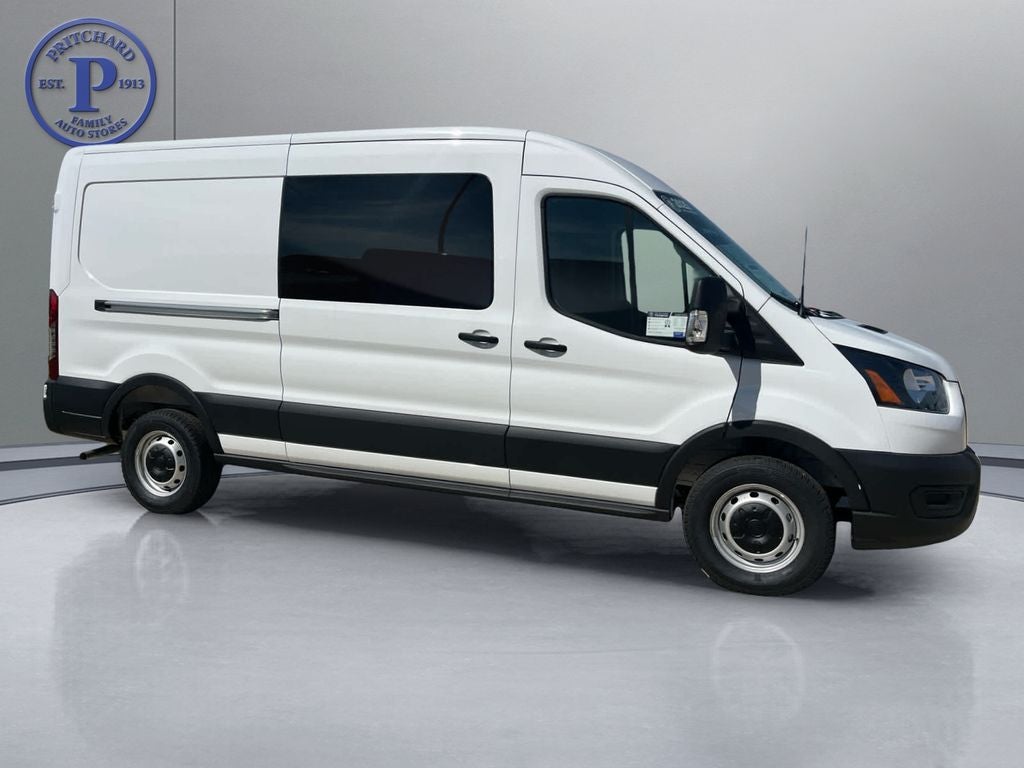 2025 Ford Transit Commercial Cargo Van in Oxford White — front three-quarter view