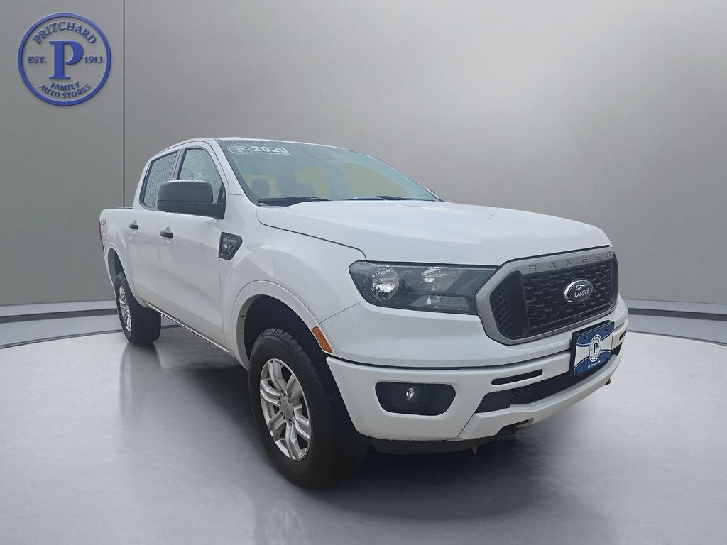 2020 Ford Ranger XLT in White — front three-quarter view