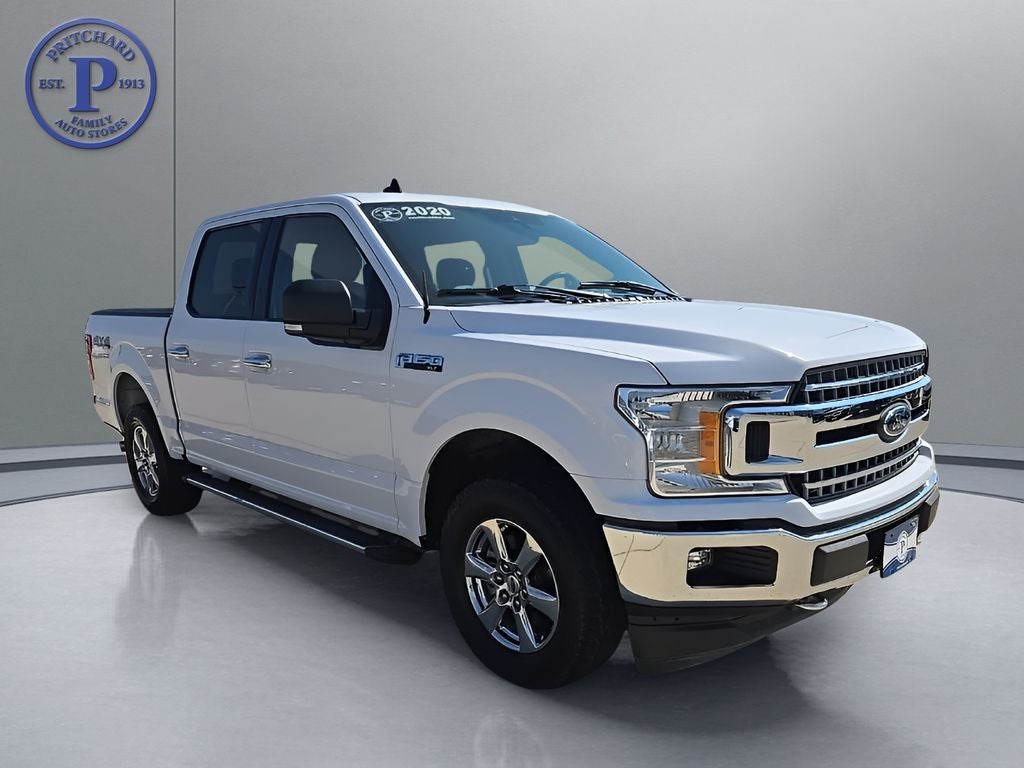 2020 Ford F-150 XLT in Oxford White — front three-quarter view