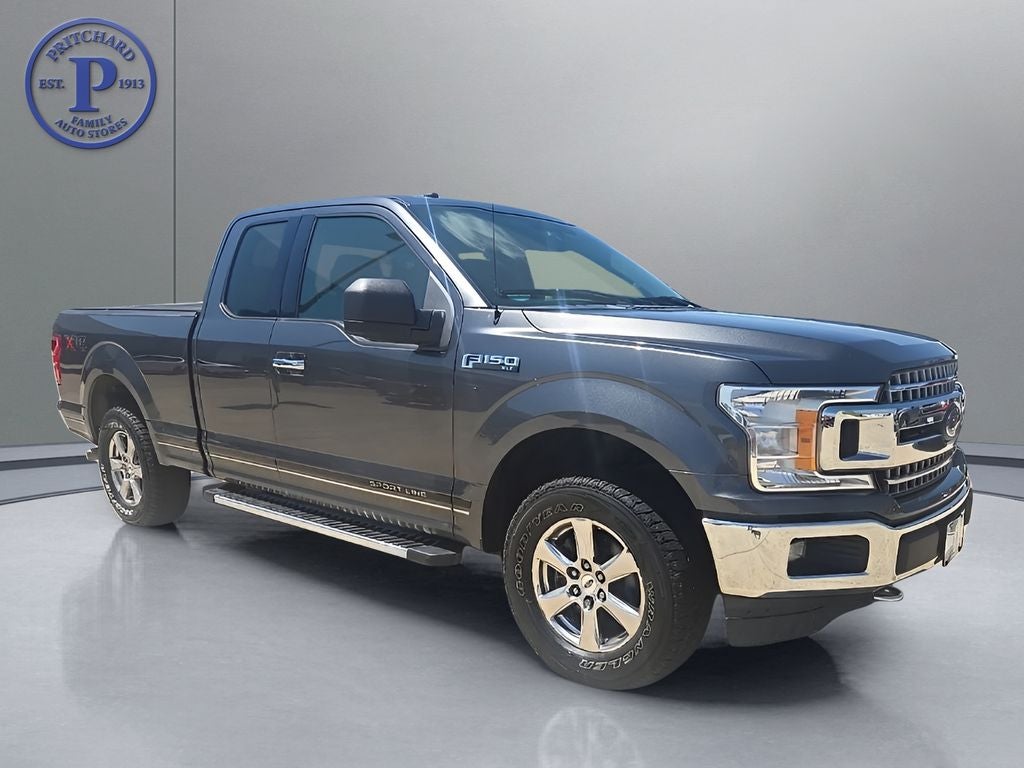 2018 Ford F-150 XLT in Gray — front three-quarter view