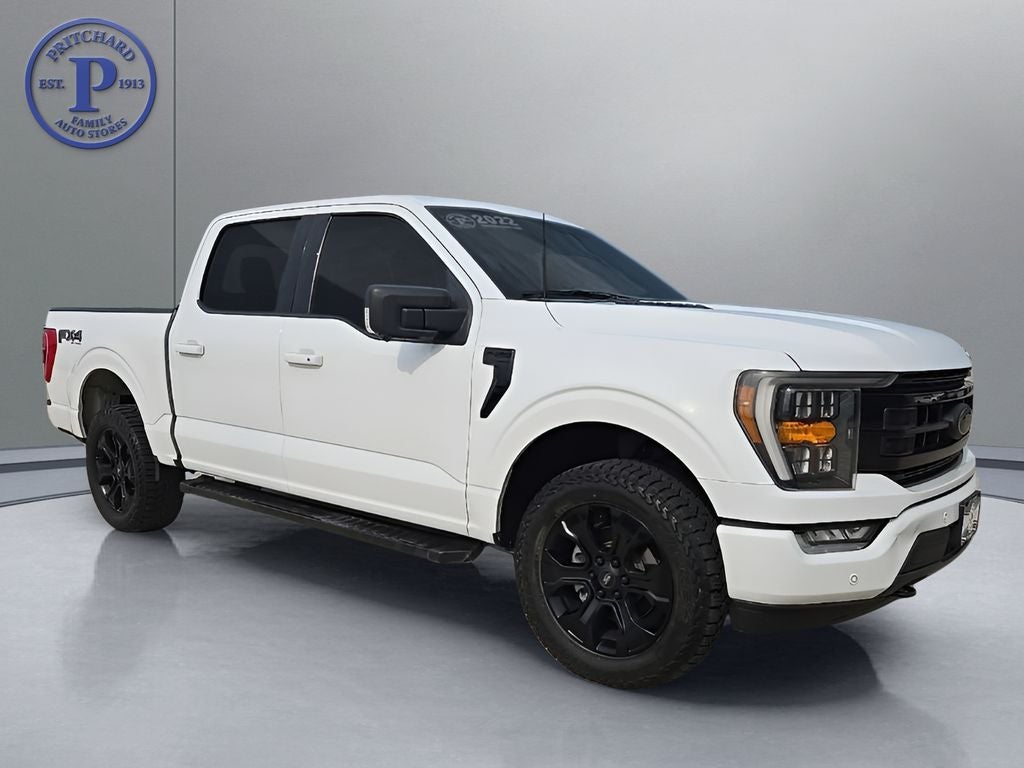 2022 Ford F-150 XLT in Oxford White — front three-quarter view