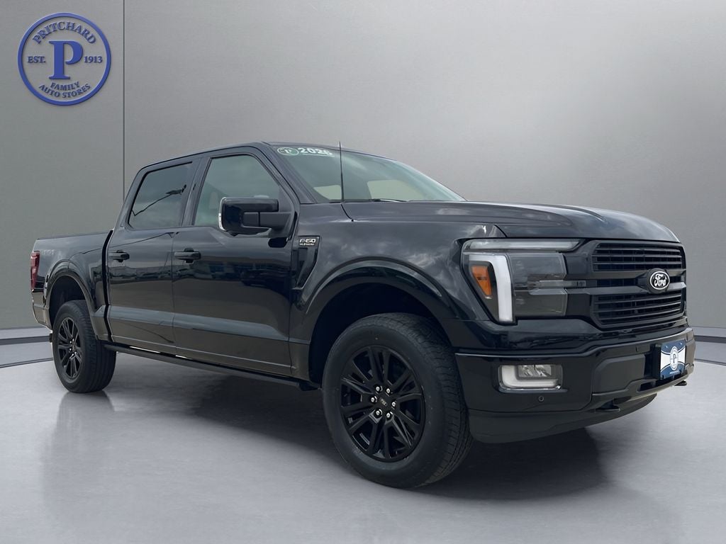 2026 Ford F-150 Platinum in Agate Black Metallic — front three-quarter view