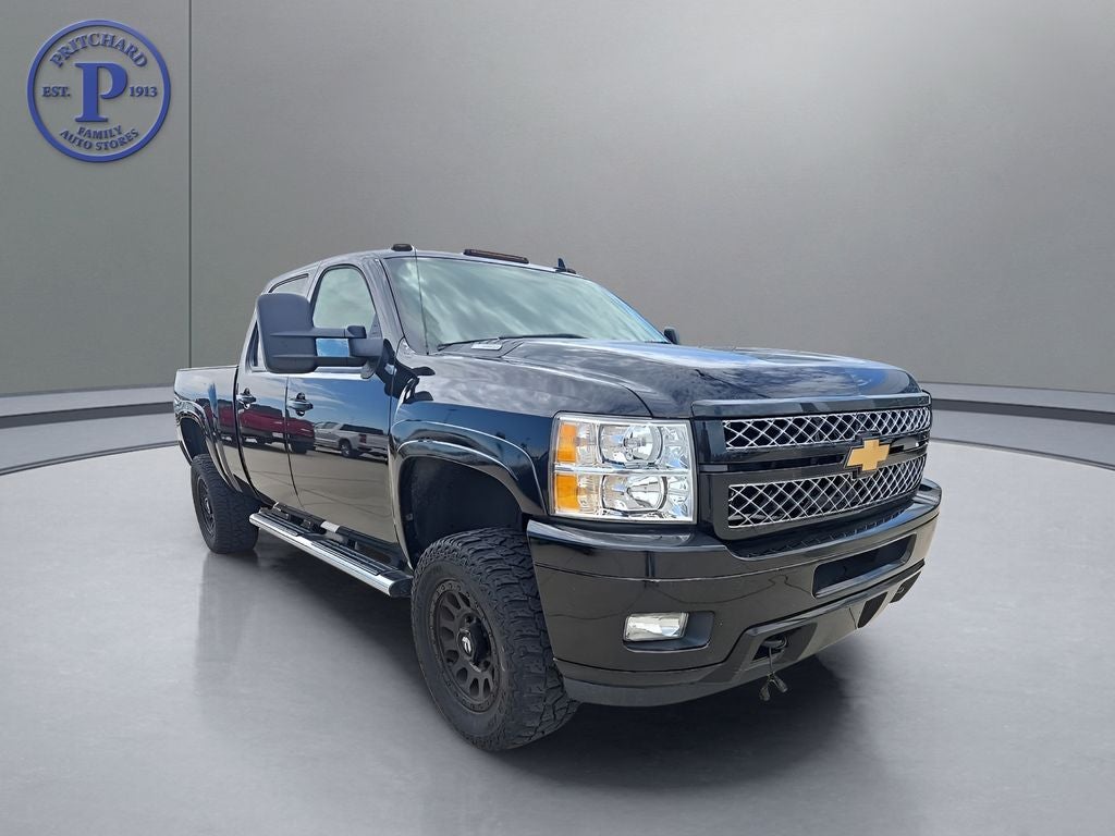 2013 Chevrolet Silverado 2500HD LTZ in Black — front three-quarter view
