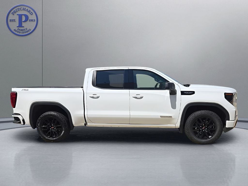 2024 GMC Sierra 1500 Elevation in Summit White — front three-quarter view