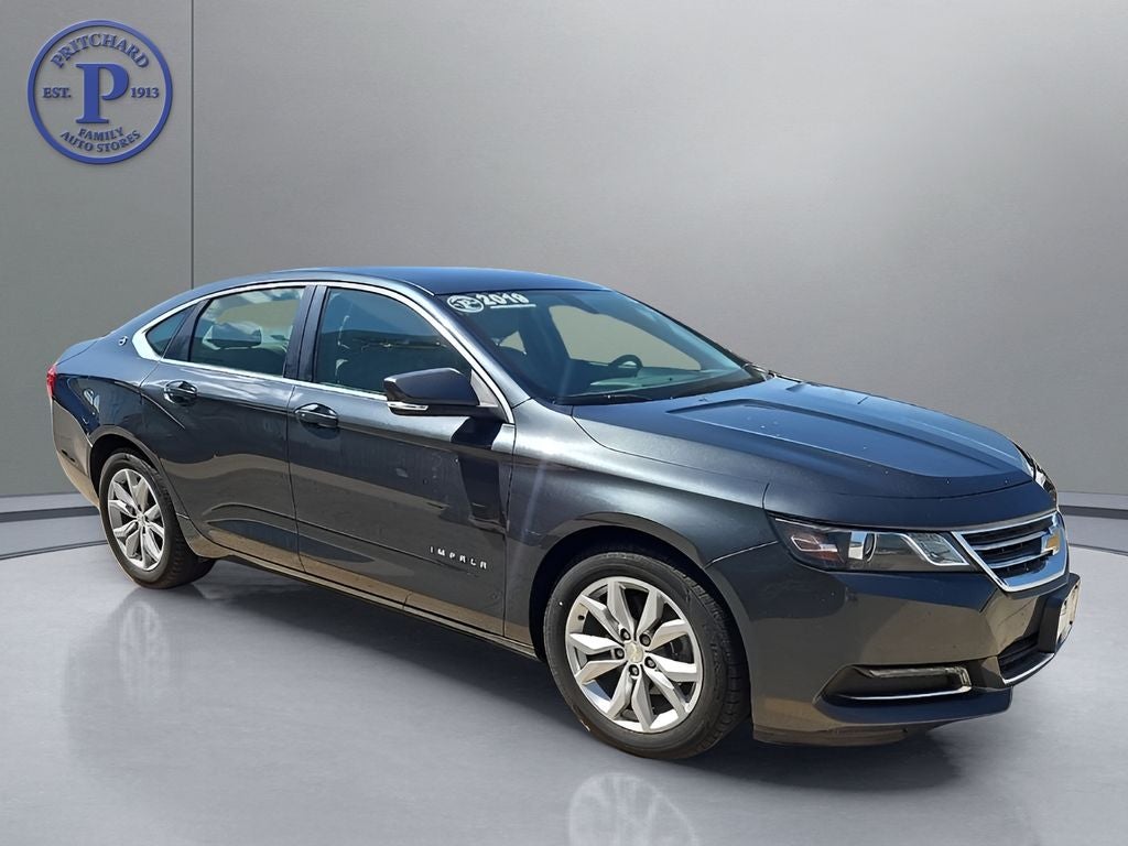 2019 Chevrolet Impala LT in Nightfall Gray Metallic — front three-quarter view