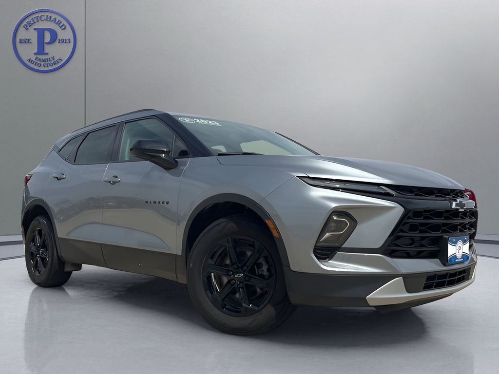 2023 Chevrolet Blazer LT in Sterling Gray Metallic — front three-quarter view