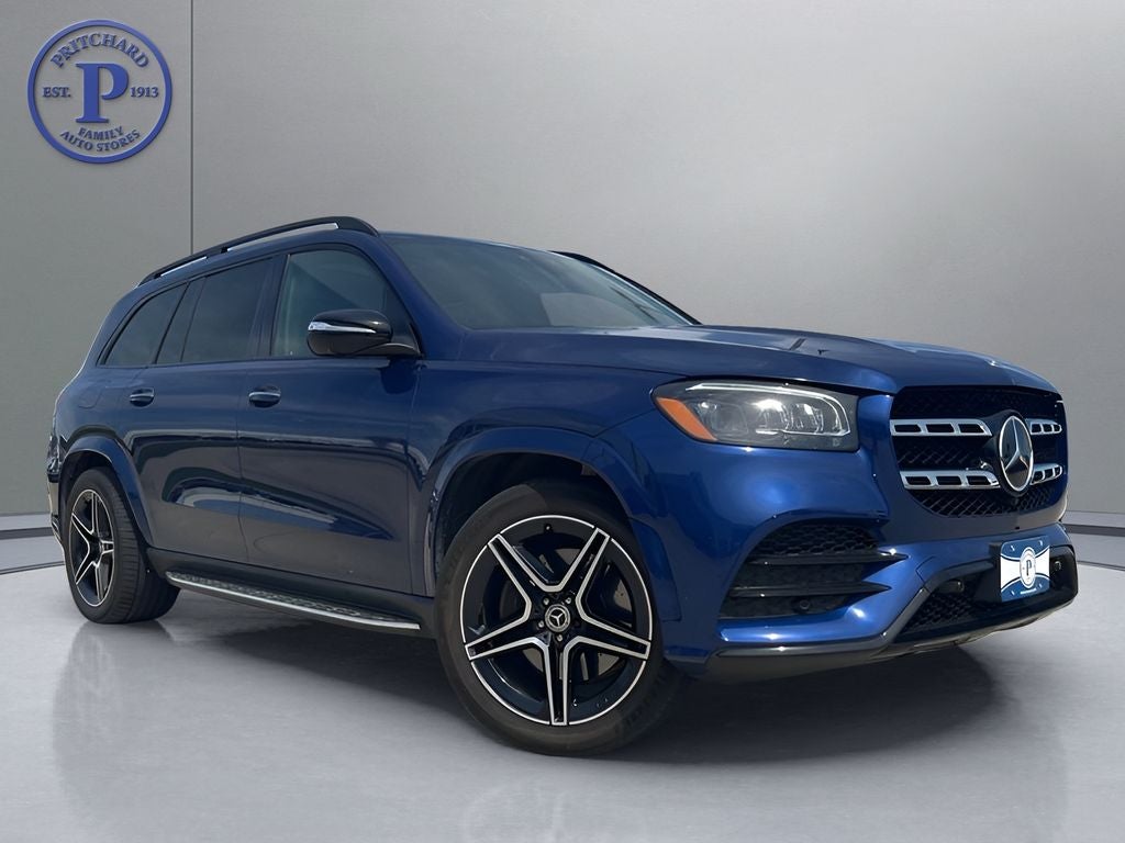 2022 Mercedes-Benz GLS GLS 450 4MATIC in Blue — front three-quarter view